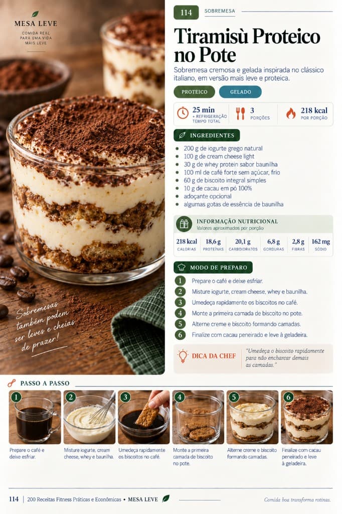 Página real do guia: Tiramisù Proteico no Pote