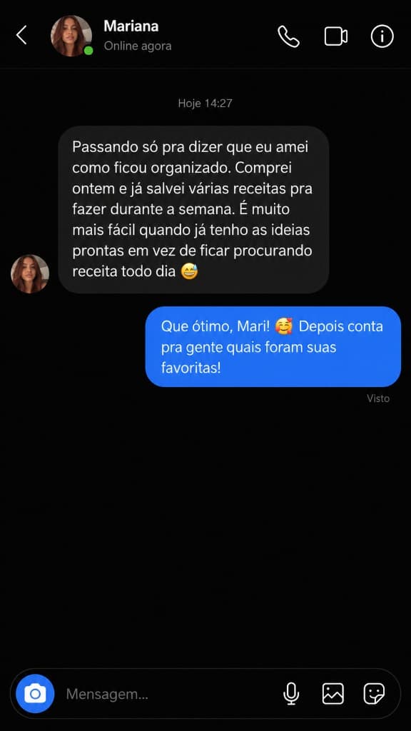 Depoimento de Mariana: material organizado, ideias prontas para a semana